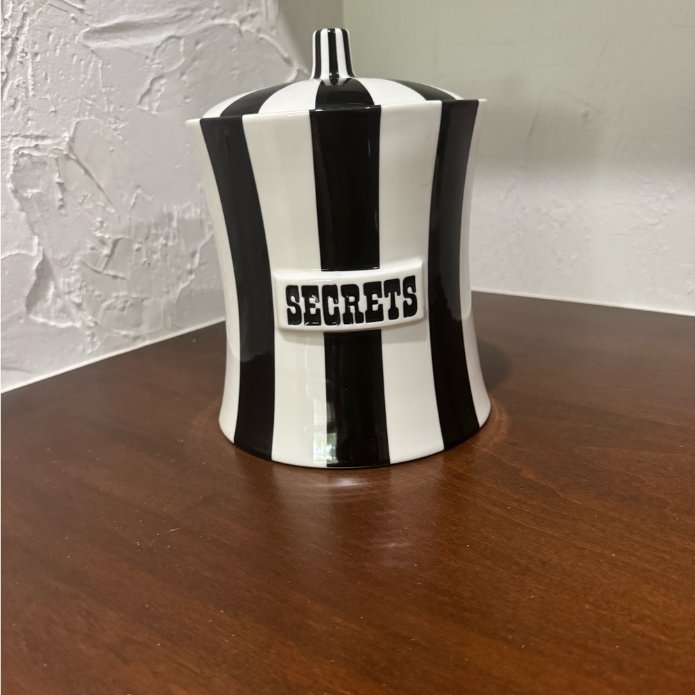 Jonathan Adler Secrets Striped Ceramic Jar
